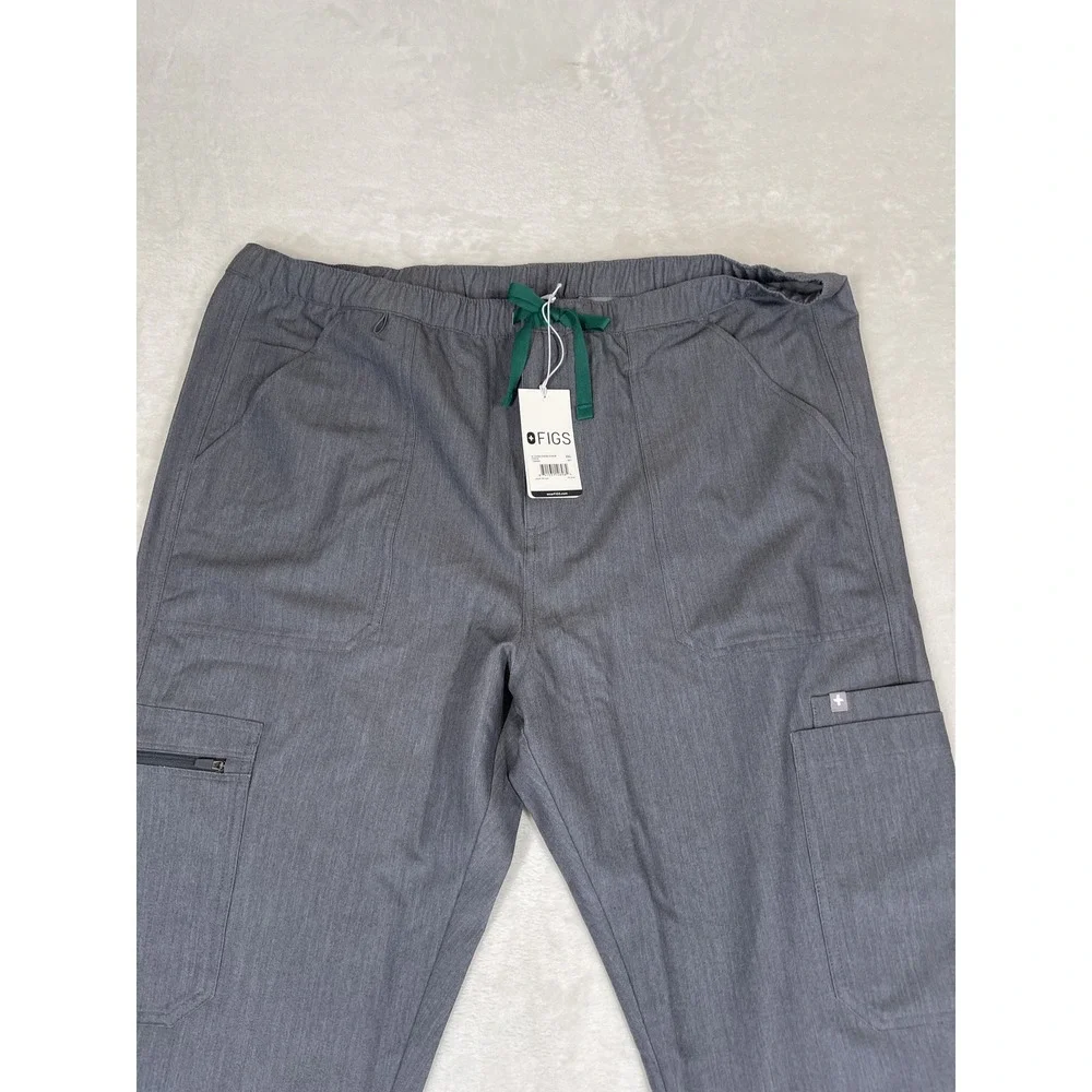 Figs Cairo Cargo Scrub Pants Mens 2XL Gray Technical Collection Work Stretch NEW